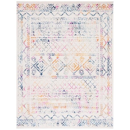 Safavieh 12 x 15 ft. Tulum Power Loomed Rectangle Area Rug Ivory & Fuchsia TUL268E-1215